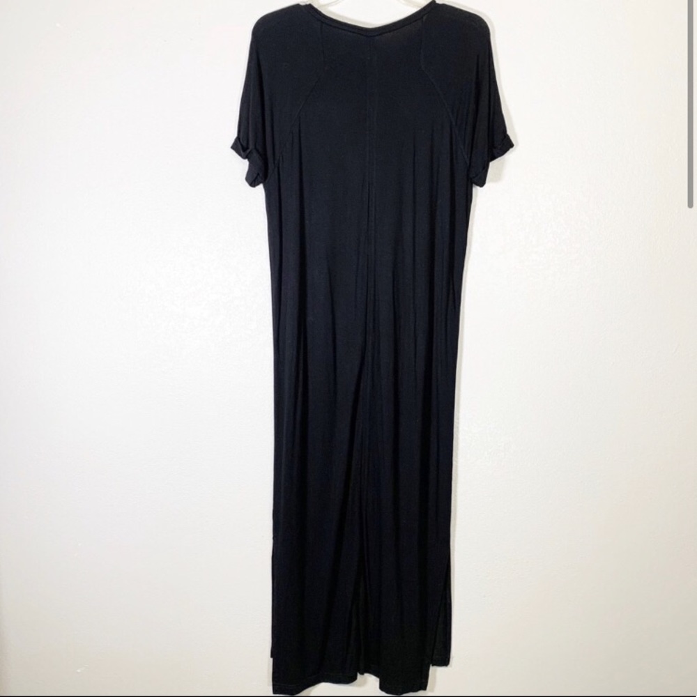 Whistles Black Maxi T-Shirt Dress Size 6